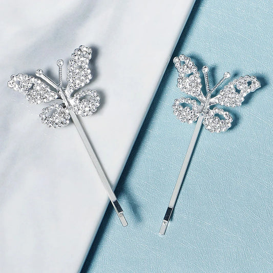 Fashion Bridal Barrettes Clear Crystal Women Hair Ornaments Hair Pins Women Hair Clips Bridal Hair Jewelry Accessories