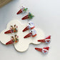2pcs Christmas hairpin Quicksand hairpin to hairpin Christmas Tree hairpin Santa Deer hairpin hair accessories