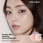LITTLE ONDINE Peach Highlighter Cream Makeup Bronzers Powder Texture Duo Color Matte Face Brightener Palette