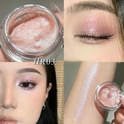 Diamond Glitter Liquid Eyeshadow Jars Sparkle Metallic Silver Blue Highlighter Fine Shimmer Waterproof Shiny Silkworm Eye Makeup