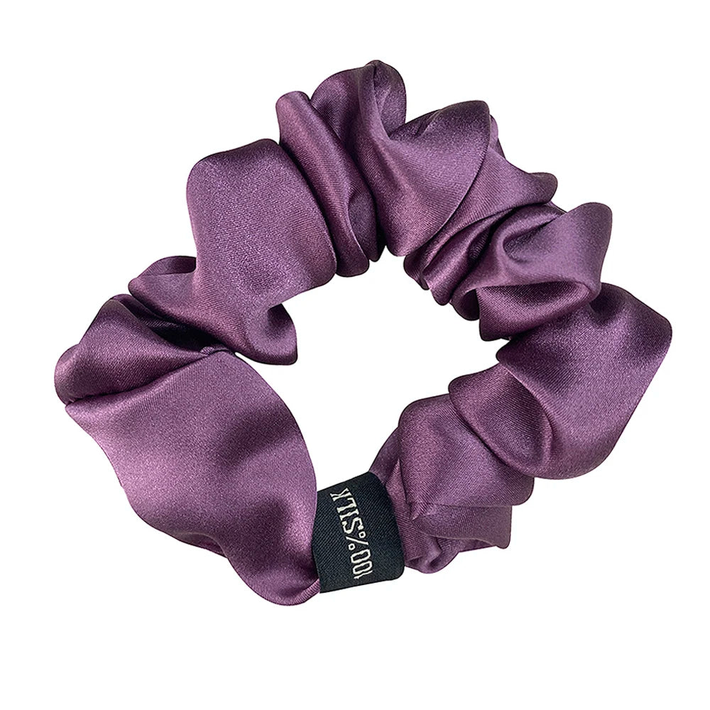 100% Pure Mulberry Silk Large Scrunchies Elastics Bands Hair Ties Gum Ropes Ponytail Holders Hair Accessories for Women Girls