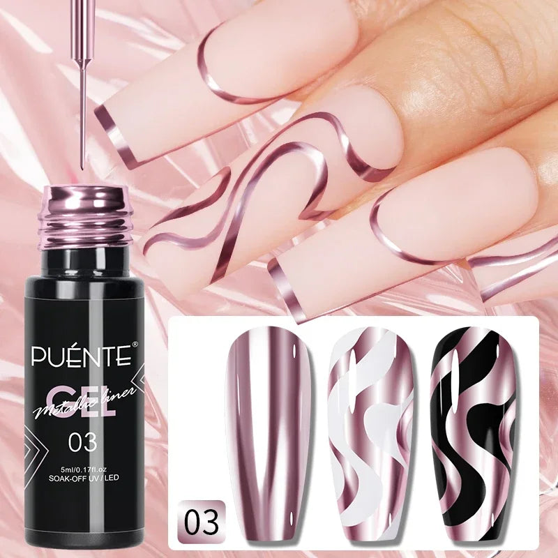 PUENTE 7.5ML Vibrant Blue Cat Eye Gel Nail Polish High Glossy Long-Lasting Soak Off UV Semi-Permanent Nail Art Varnish Manicure