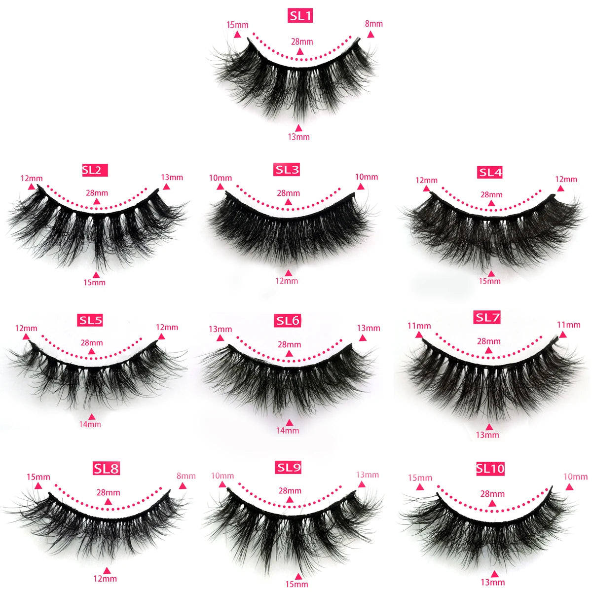 1 Pairs Makeup Eyelashes 3D Mink Lashes Fluffy Soft Wispy Natural Cross Eyelash Extension Reusable Lashes Mink 5D False Eyelash
