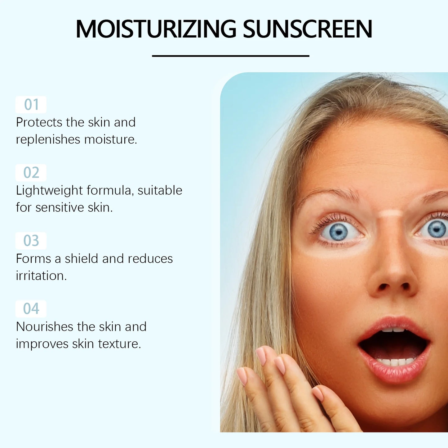 Centella Sunscreen Spf50+ Pa++++ Calming Moisturize Oily Sensitive Skin Soothing Long-Lasting UV Protection Sunblock Face Cream