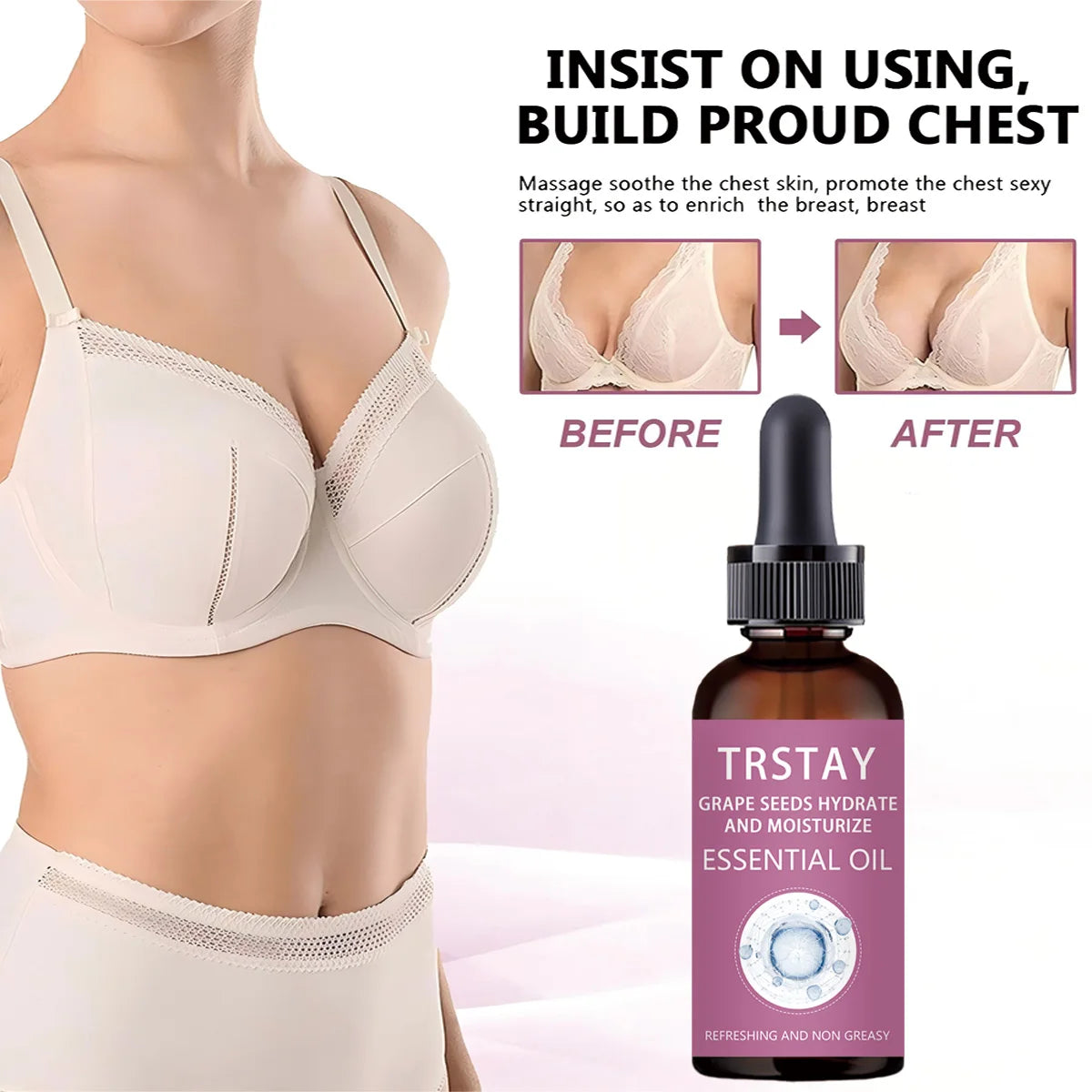 Seed Breast Enhancement Oil Breast Massage Firming Elastic Breast Beauty Milk Delicate And Smooth Shape The Bust