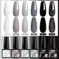 MTSSII 6PCS/Set Sparkly Red Roes Red Gel Nail Polish Shinning Nail Art LED UV Gel Varnish Nail Supplies Manicure Kit for Nails