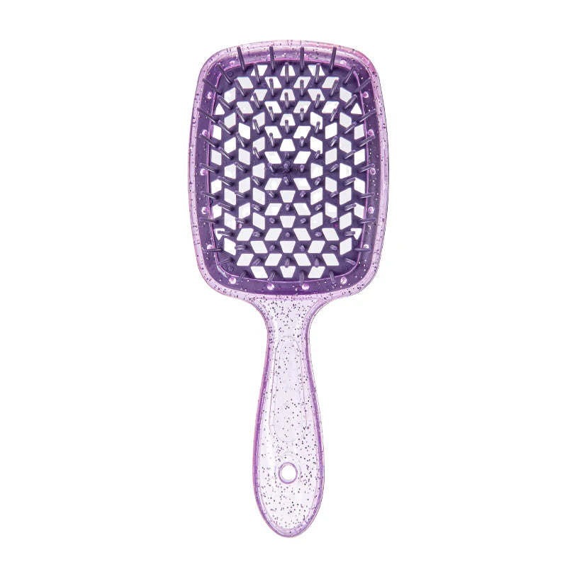 1PCS Colorful Wide Teeth Air Cushion Comb Bakhogold Anti-static Hair Brush with Hollow Design for Scalp Massage