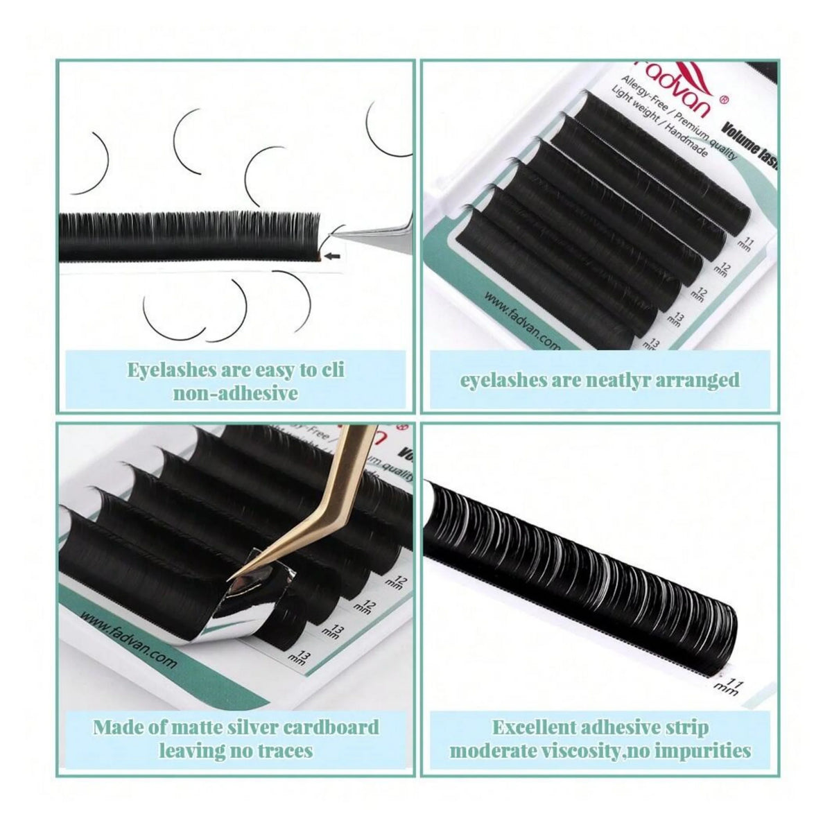 FADVAN 0.15/0.20mm Ellipse Lashes Flat Soft Wires Eyelash Extensions C/D Curl Super Mink Faux Semi-permanent Individual Lash