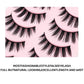 DINGSEN 5 Pairs Manga Lashes Eyes Lashes Soft Natural Long Eyelashes Fake Lashes Anime Wispy Strip False Eyelashes Makeup