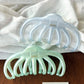 Korea Large Colorful Jelly Pumpkin Hair Claws Clip  Women Elegant Big Hair Back Of Head Coiled Shark  Ponytail Clip Accessories