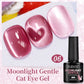 PUENTE 7.5ML Golden Gems Cat Magnetic Gel Nail Polish Pink Brown Blue Colors Golden Glitter Cat Eye Soak Off UV Nail Art Varnish