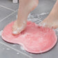 Silicone Rub Back Brush Bathroom Non-slip Wash Foot with Sucker Bath Massage Foot Exfoliating Brush Pad Bath Brush Foot Scrubber