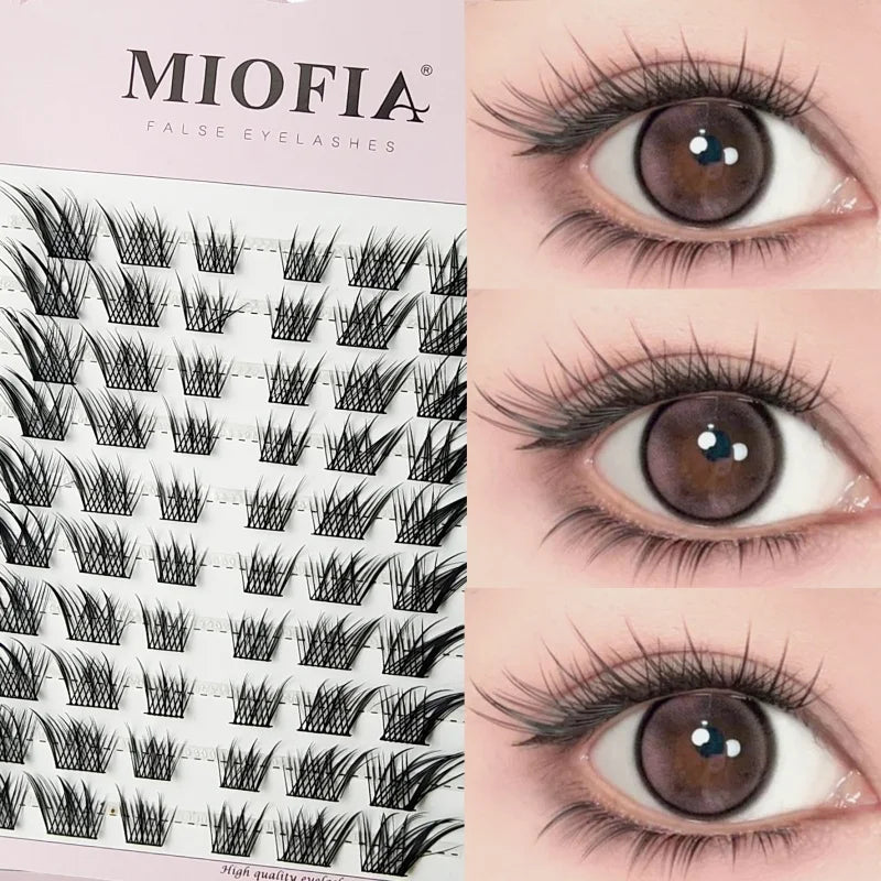 1/box 120 Bundles Mink False Eyelashe Natural Russian 3D laes Individual Eyelash extension cluster makeup tool wholesale lashes
