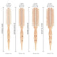New Type Professional Wood Round Curly Combs For Women Hairdressing Massage Brush Salon Barber Aluminum Tube Hair Styling Comb