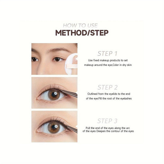 10PCS Waterproof Eyeliner Gel Pencil, Brown Eyelid Pen, Soft Easy Wearing High Pigmented Matte Finish Eyeliner Pen, Long Lasting