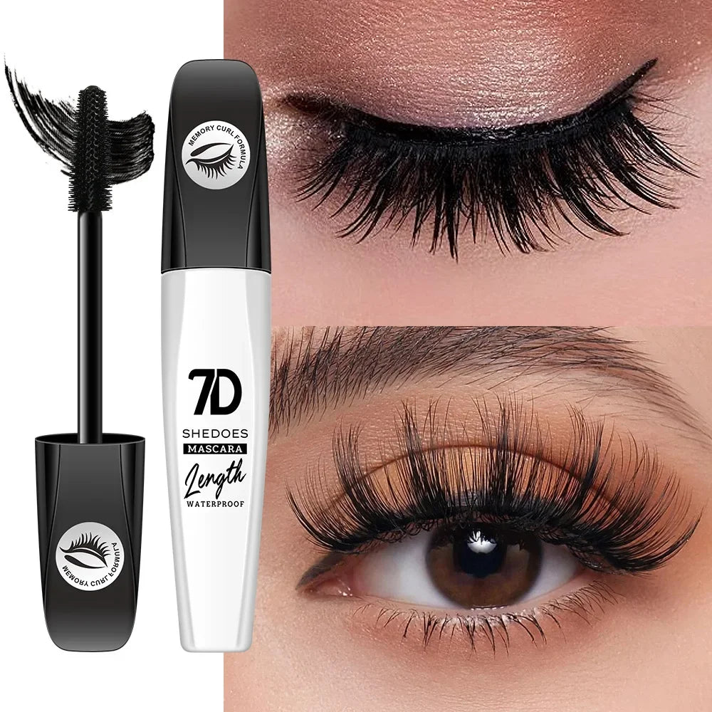 1pcs 7D Waterproof Mascara Long Lasting Smudge-proof Non-flaking Lengthen Volumizing Lifting Curling Mascara Eyelash Makeup
