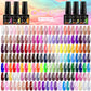 MEET ACROSS 160 Colors 7.3ml Gel Nail Polish Vernis Glitter Sparkly Semi Permanent Soak Off LED UV Gel Varnish Nail Art Manicure