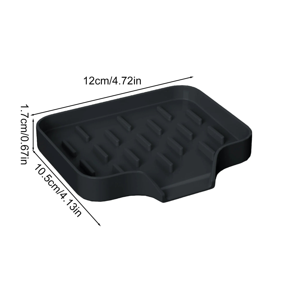 Silicone Soap Holder Self Draining Soap Bar Holder Kitchen Soap Dish Sponge Tray Counter Caddy Organizer for Dish Soap Dispenser