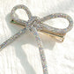 Elegant Vintage Bowknot Clips Crystal Rhinestone Hair Clip Ribbon Accessories Women