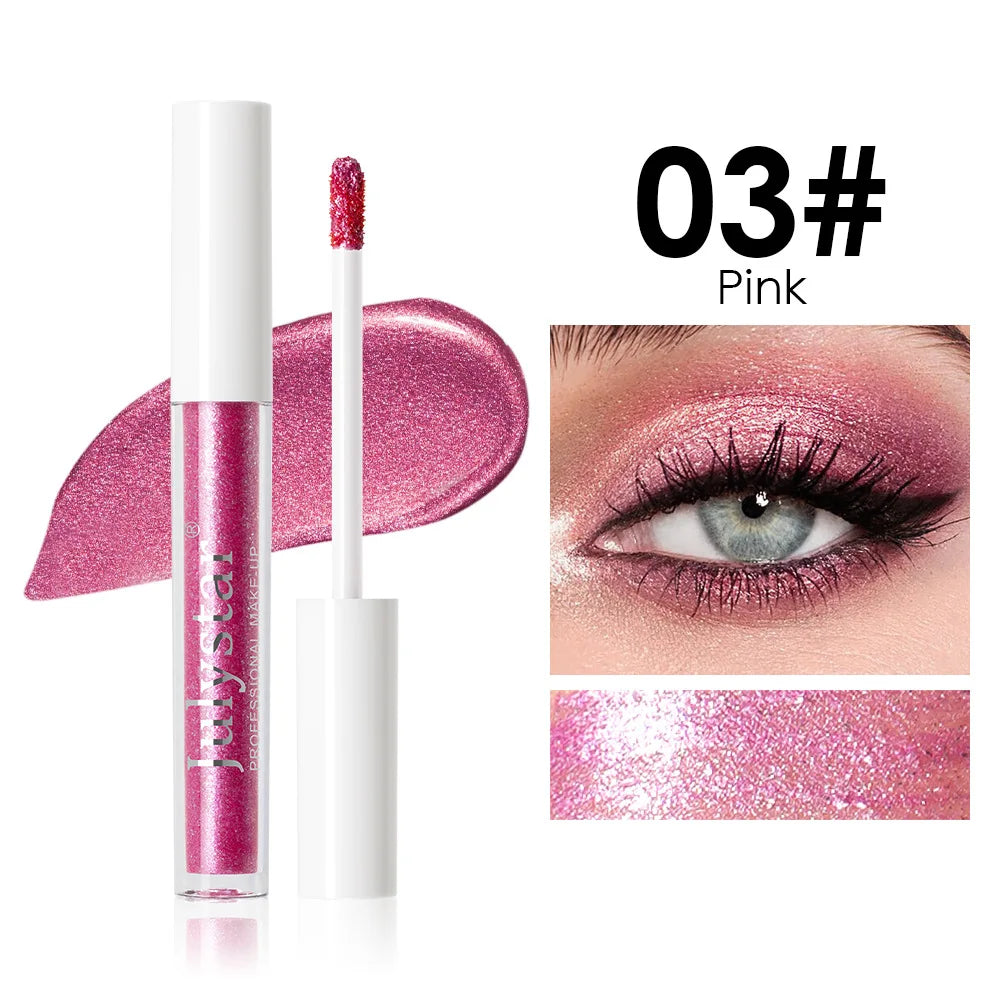 Metallic Purple Liquid Eyeshadow Pen Shimmer Pink Green Blue Gold Diamond Shiny Eye Shadow Stick Giltter Highlighter Pen Makeup