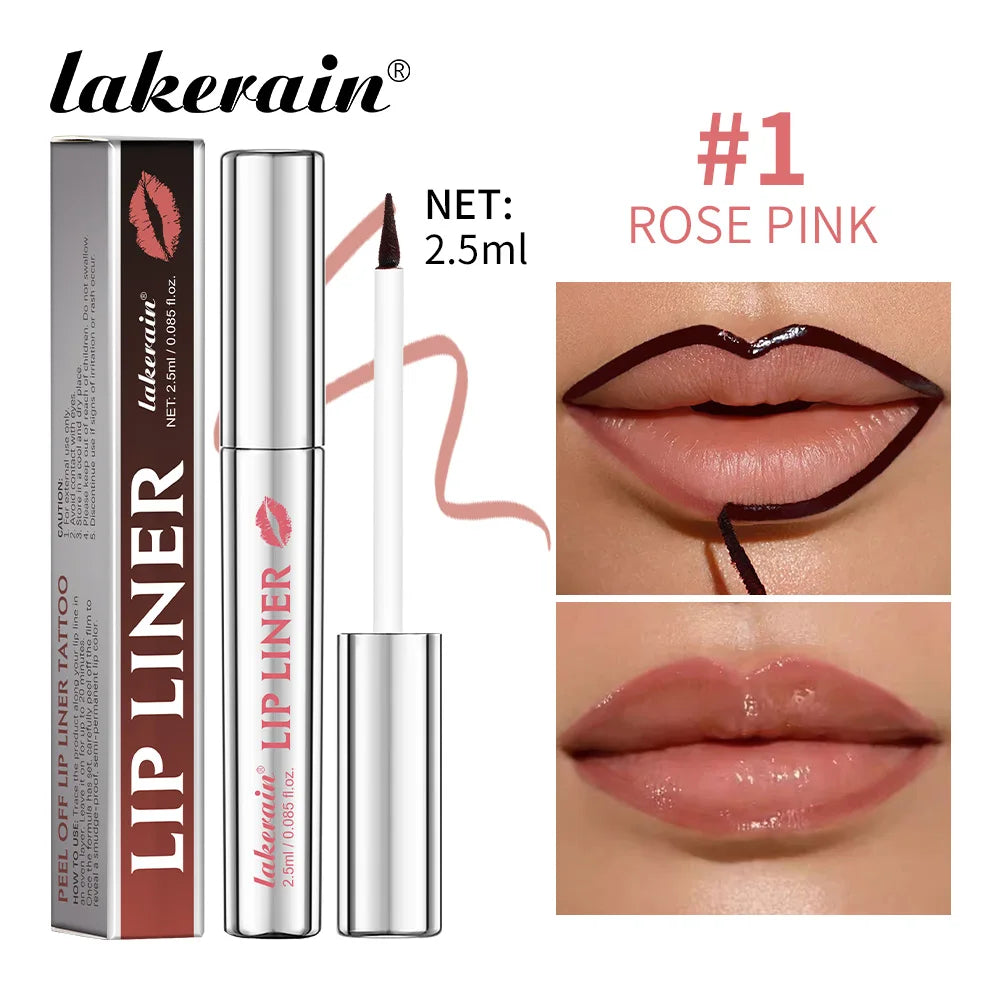 Lip Liner Pencil Peel Off Lip Stain Tattoo Long Wearing Matte Waterproof Smudge Proof Transfer Proof Lip Cosmetic For All Day