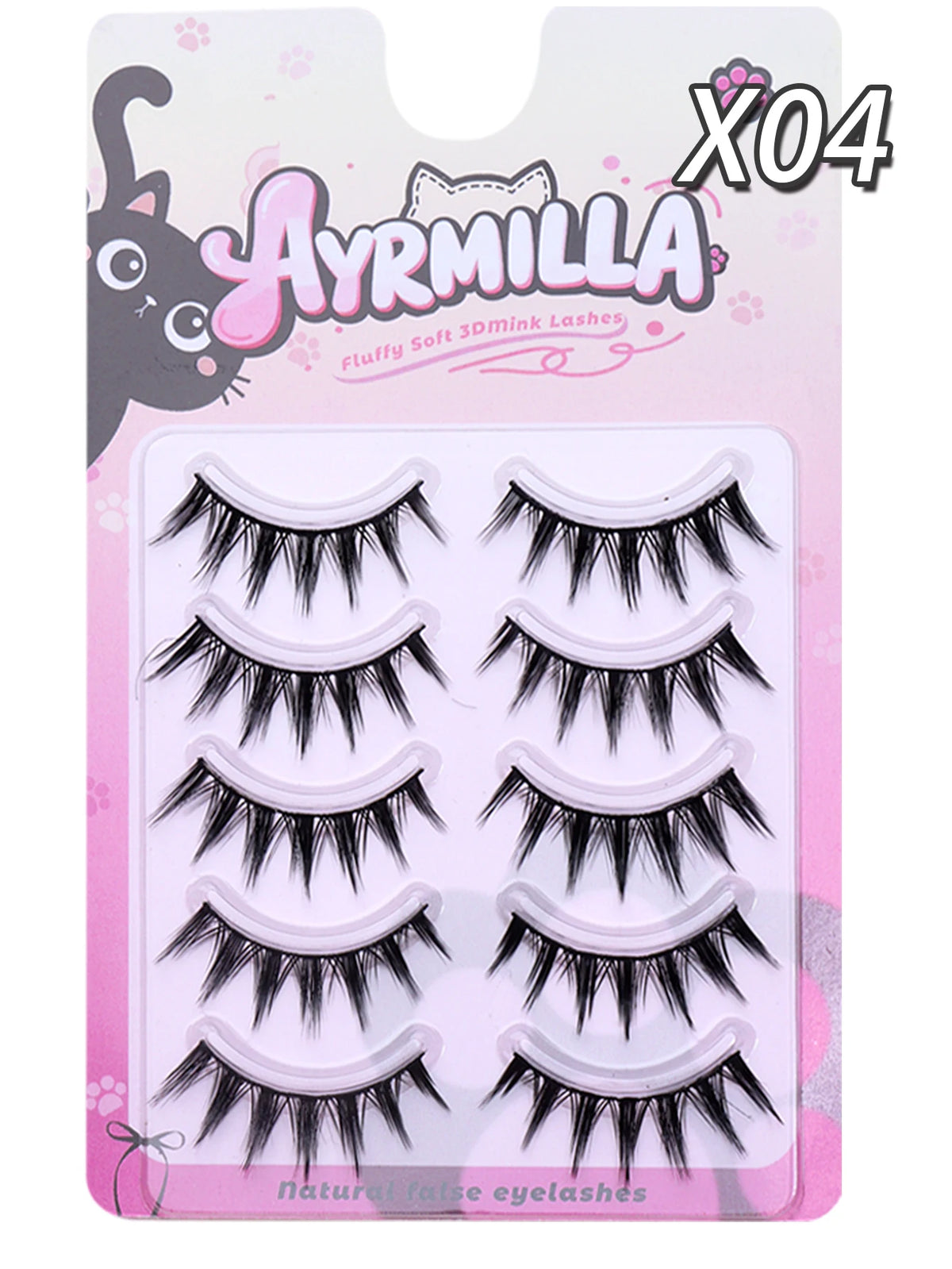 10 Pairs Natural Eye Lashes Faux Mink Eyelashes Winged End Eye Elongated Eyelashes Natural Long Manga Lashes Fake Lashes Makeup