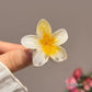 New Fashion Sparkling Flower Claw Clip for Women Transparent Sweet Ponytail Shark Clip Versatile Girl Hair Accessories