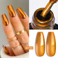MEET ACROSS 7ml Red Metallic Gel Nail Polish Gold Silver Mirror Nail Art Varnish Glitter Sparkly Semi Permanent Soak Off UV Gel