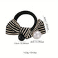 Simple Beach Hair Accessories Scrunchies for Hair Woman Accesories Pearl Striped Bow Girls Cute Items New Headwear Apparel
