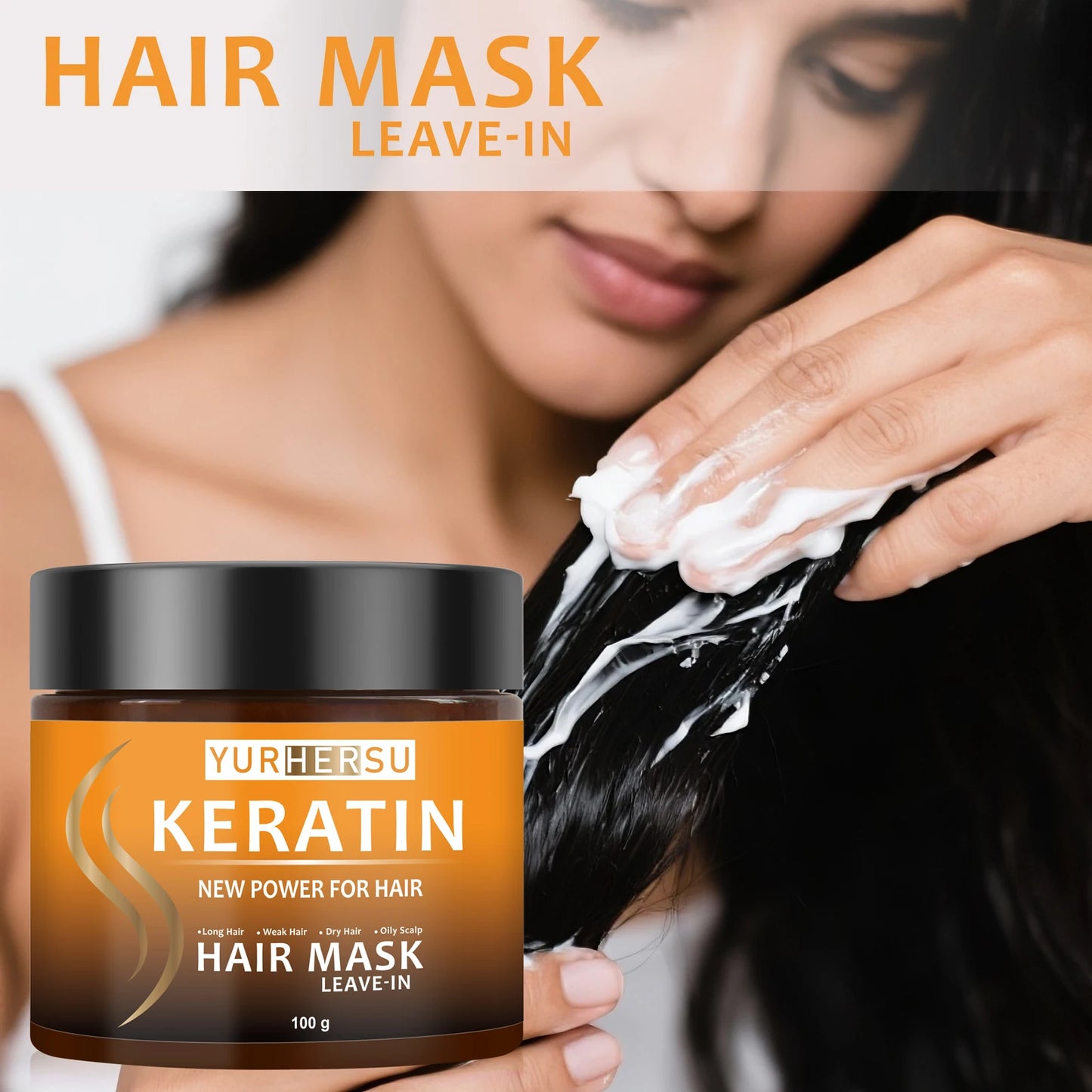 Keratin Deep Repair No Rinse Hair Mask, For Extremely Damaged Hair, Intensive Nourishing, Anti-Breakage