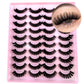 2023 New 20 pairs natural long 3D mink false eyelashes fake lashes makeup kit Mink Lashes extension eye lashes short eyelashes