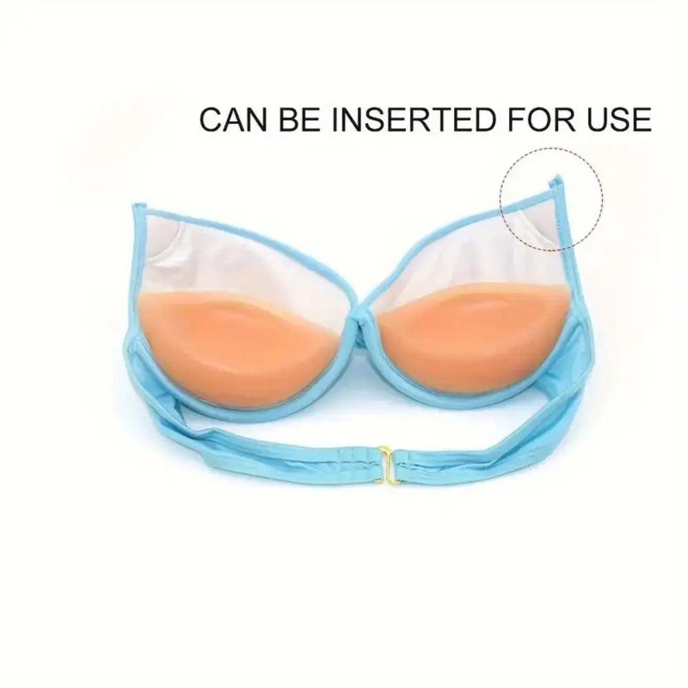 1pair Skin-Friendly Breast Lift Silicone Bra Inserts Reusable Cute Nipple Cover Thickened Inserts Breast Pads Swimwear