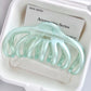 Korea Large Colorful Jelly Pumpkin Hair Claws Clip  Women Elegant Big Hair Back Of Head Coiled Shark  Ponytail Clip Accessories
