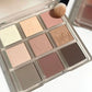 Oat Milk Coffee Earth Tone Eye Shadow Low-saturation Matte Highlight Powder Blusher Contouring Palette Nine-color Eye Shadow