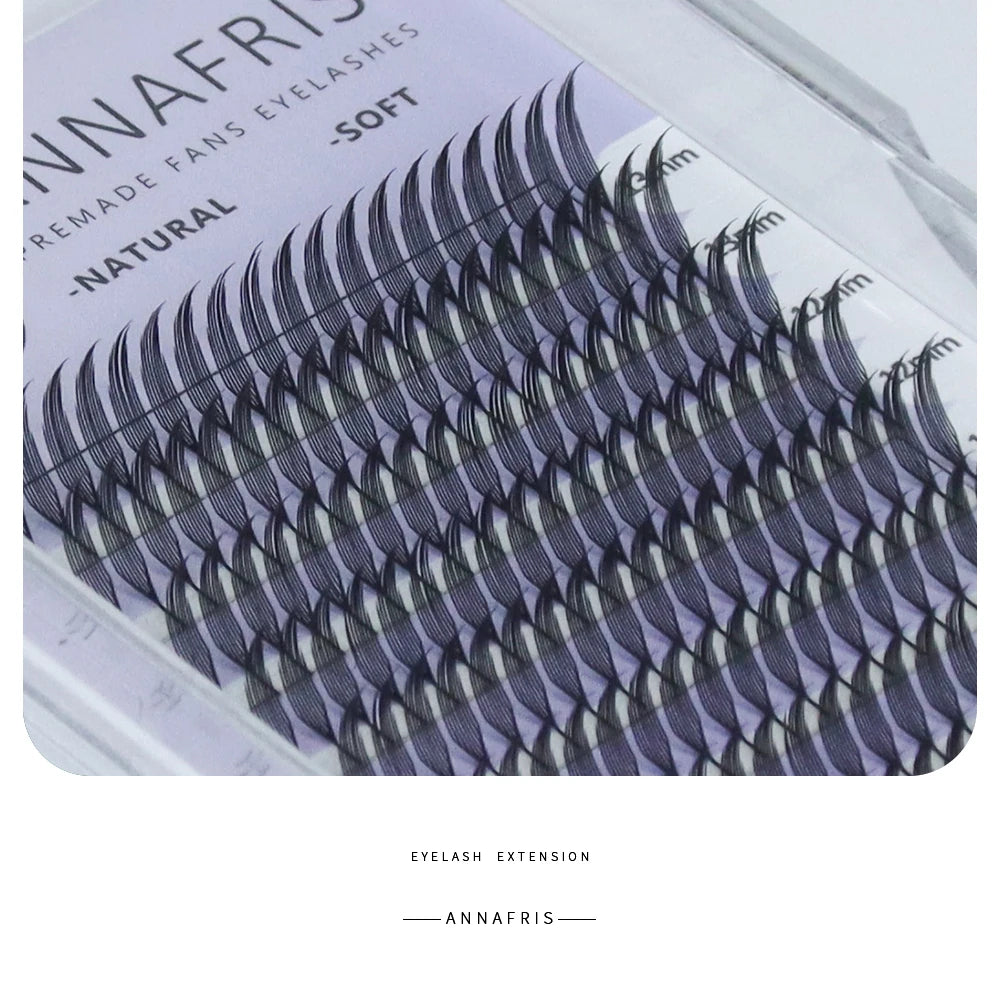 ANNAFRIS Comic Spire Eyelash Extension Premade Fans Natural Cashmere Manga False Eyelash Natural Soft Feather Shape Pteris Lash