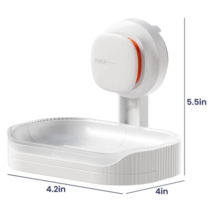 TAILI Soap Rack No Drilling Wall Mounted Suction Cup Soap Holder Soap Sponge Dish Bathroom Accessories Soap Dishes