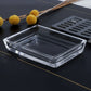 Light Luxury Stainless Steel Glass Soap Dish Draining Rack Rectangular Soap Holder Dual Layer Self Draining Soap Case Bathroom
