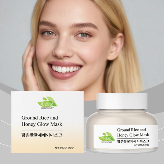 Rice & Honey Mask: Gentle Hydrating, Moisturizing & Exfoliating Leave-On Clay Mask for Facial Care