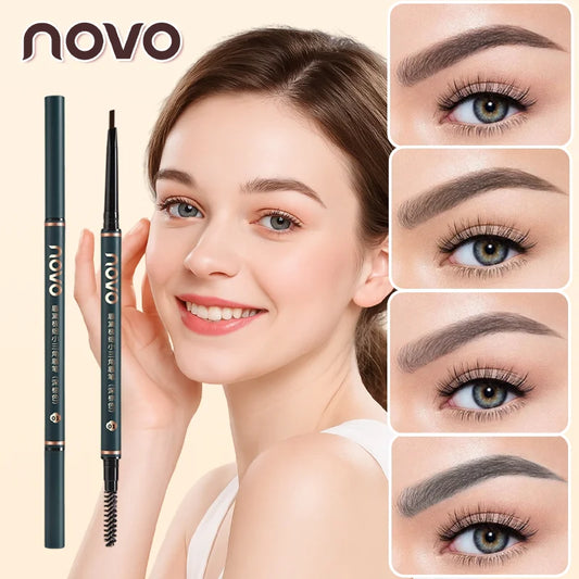 Eyebrow Pencil, Double-Ended, Long-Lasting And Waterproof, Suitable For All Eyebrow Shapes, With Smooth And Natural Effect