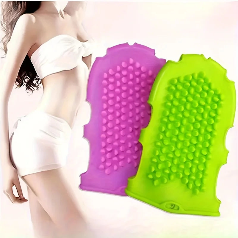 Silicone Bath Massage Glove Brush for Whole Body Exfoliating Cleansing Shower Scrub Soft Bristle Skin Renewal Spa Body Care Tool