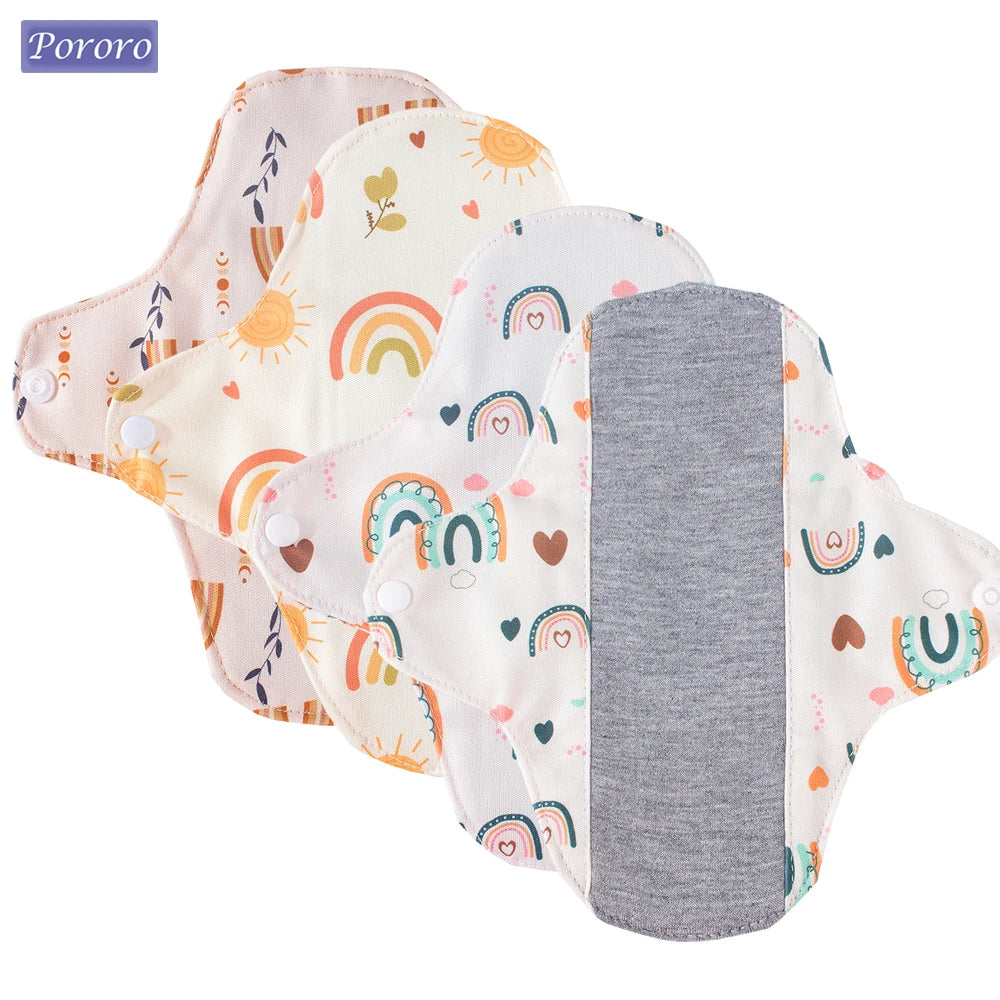 3pcs/Pack Small Reusable Washable Sanitary Pads Graphene Lining Soft Daily Panty Liners Light Flow Incontinence Cotton Pads