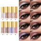 Pearly Liquid Eyeshadow Natural Smokey Silver Shimmer Glitter Diamond Eye Shadow for Eyelid Waterproof Beauty Highlighter Makeup
