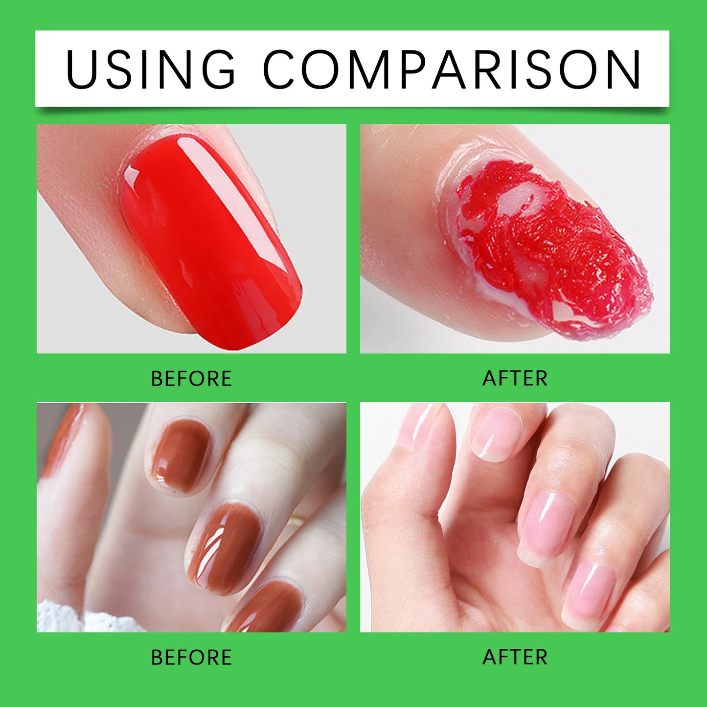 EELHOE 8ml Nail Gel Remover 3 Minutes Fast Remove Polish Soak Off Clean UV Harmless Reduce Dryness Non-Irritating Easily Removes