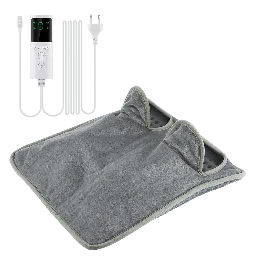 Electric Heating Foot Pad Washable Feet Warmer Household Soft Plush Thermal Heating Blanket Foot Warming Mat Home Office Bedroom