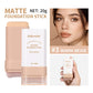 Matte Foundation Stick Waterproof Coverage Travel Flawless Eraser Foundation Stick Lightweight Enhance Skin Radiance Face Makeup
