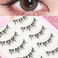 10 Pairs Natural Eye Lashes Faux Mink Eyelashes Winged End Eye Elongated Eyelashes Natural Long Manga Lashes Fake Lashes Makeup