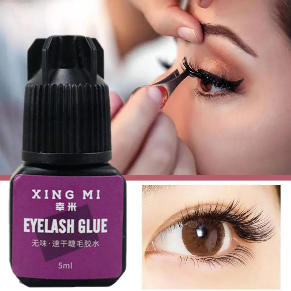 Eyelash Grafting Glue 5ml Black Eyelash Extension Glue Waterproof Quick Drying Sturdy Glue For Semi-Permanent DIY Grafting Glue