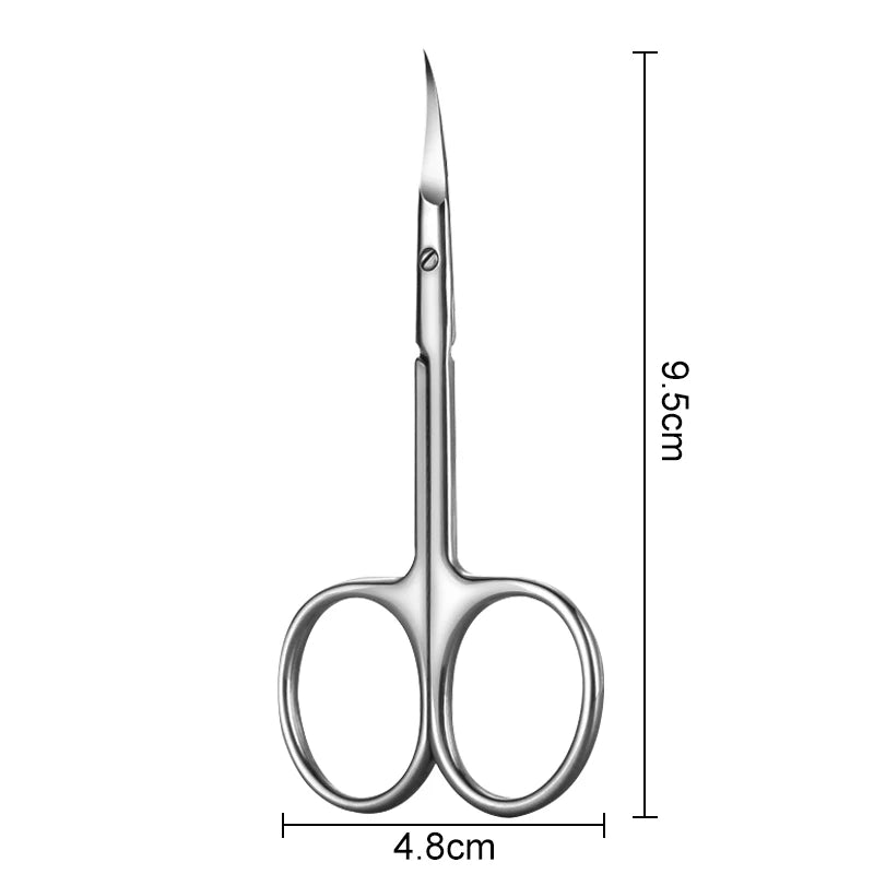 1Pcs Cuticle Scissors Russian Style Sharp Precision Curved Tip Nail Dead Skin and Hangnail Scissors Professional Cuticle Trimmer