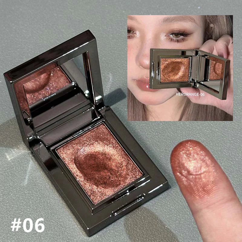 Diamond Monochrome Highlighter Eyeshadow Palette Chameleon Metallic Green Brighten Eye Shadow Fine Flash Eye Makeup Cosmetic