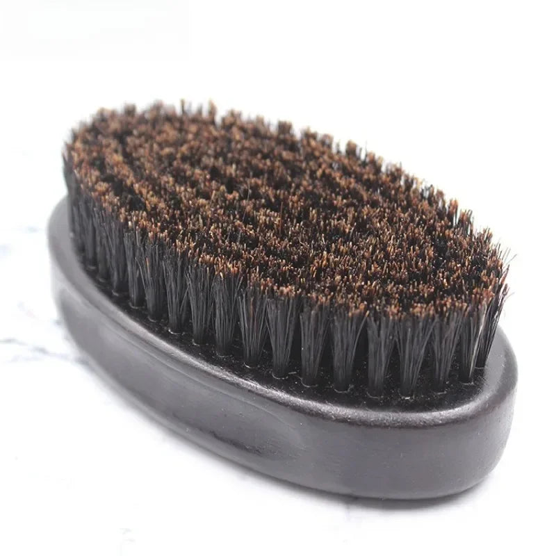 MAN Hair Brush Boar Bristle for Men's Beard Shaving Comb Face Massage Facial Hair Cleaning Brush Wave Comb Drop Shipping